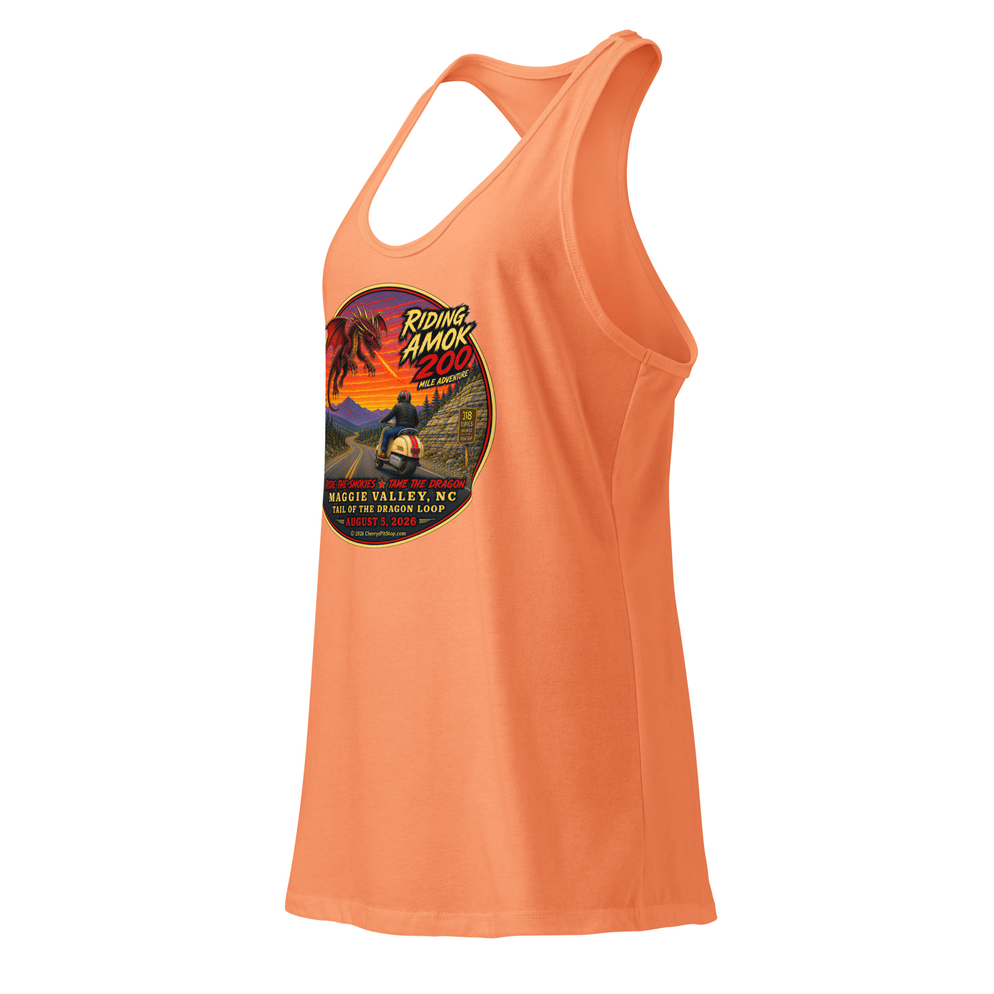 Dragon 200 Women’s Fitted Racerback Tank - Image 16