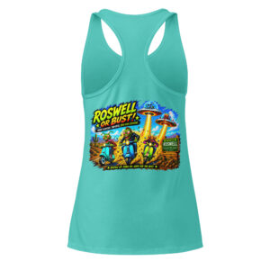 Outta Space, Roswell - Women’s Fitted Racerback Tank Top