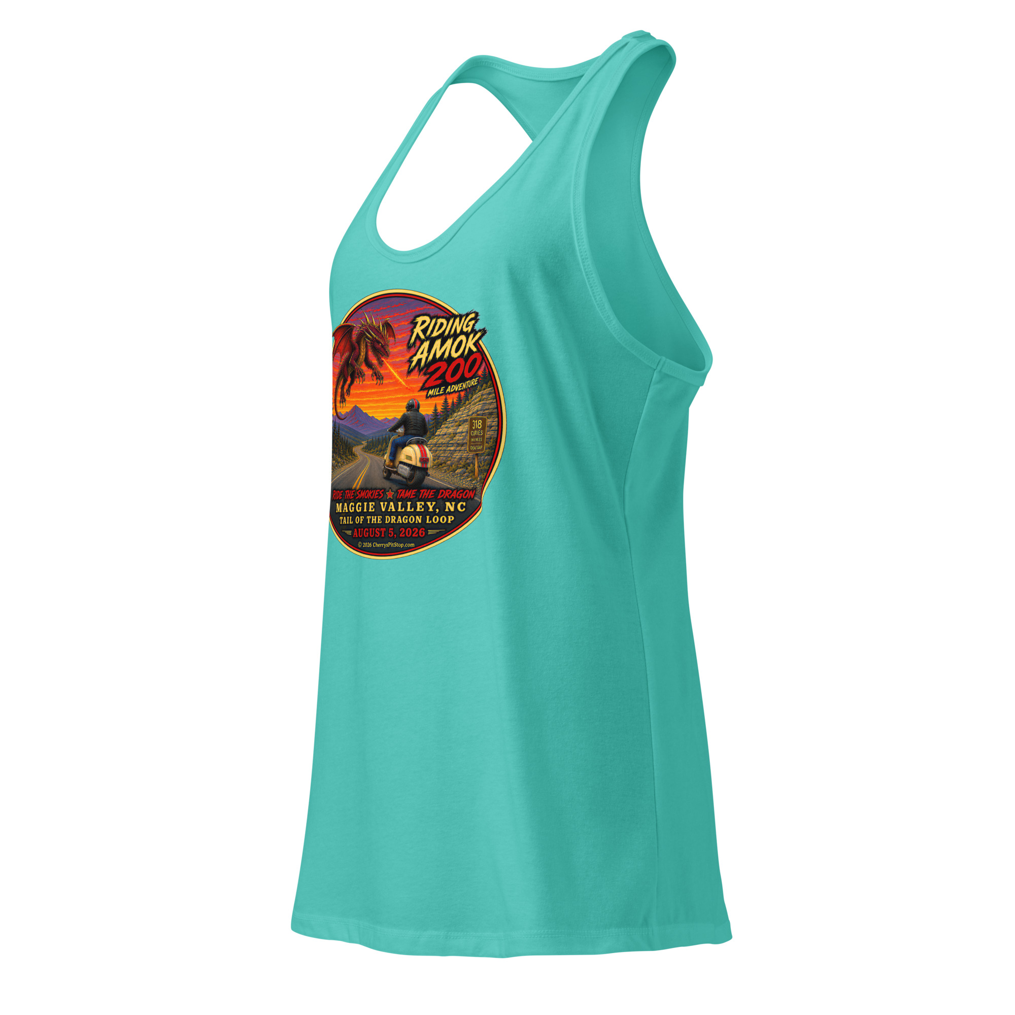 Dragon 200 Women’s Fitted Racerback Tank - Image 17