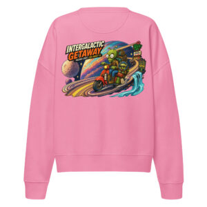 OUTTA-SPACE, Intergalactic Getaway — Women’s Organic Crew Neck Sweatshirt