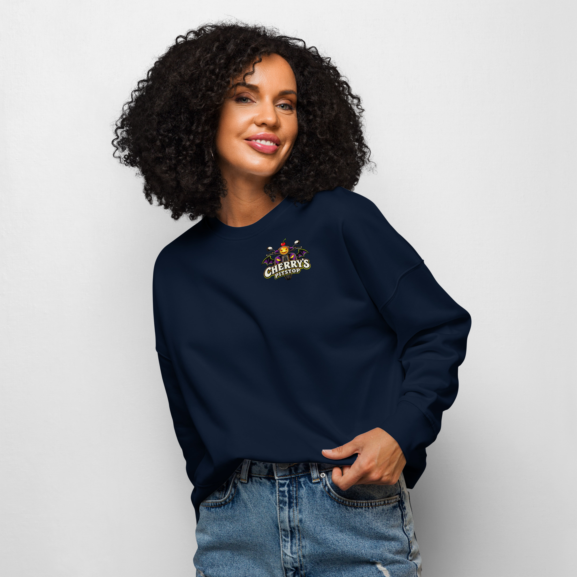 Bride & Ride – Women’s Organic Crewneck Sweatshirt - Image 15