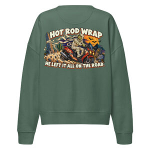 Hot Rod Wrap - Women’s Organic Crew Neck Sweatshirt