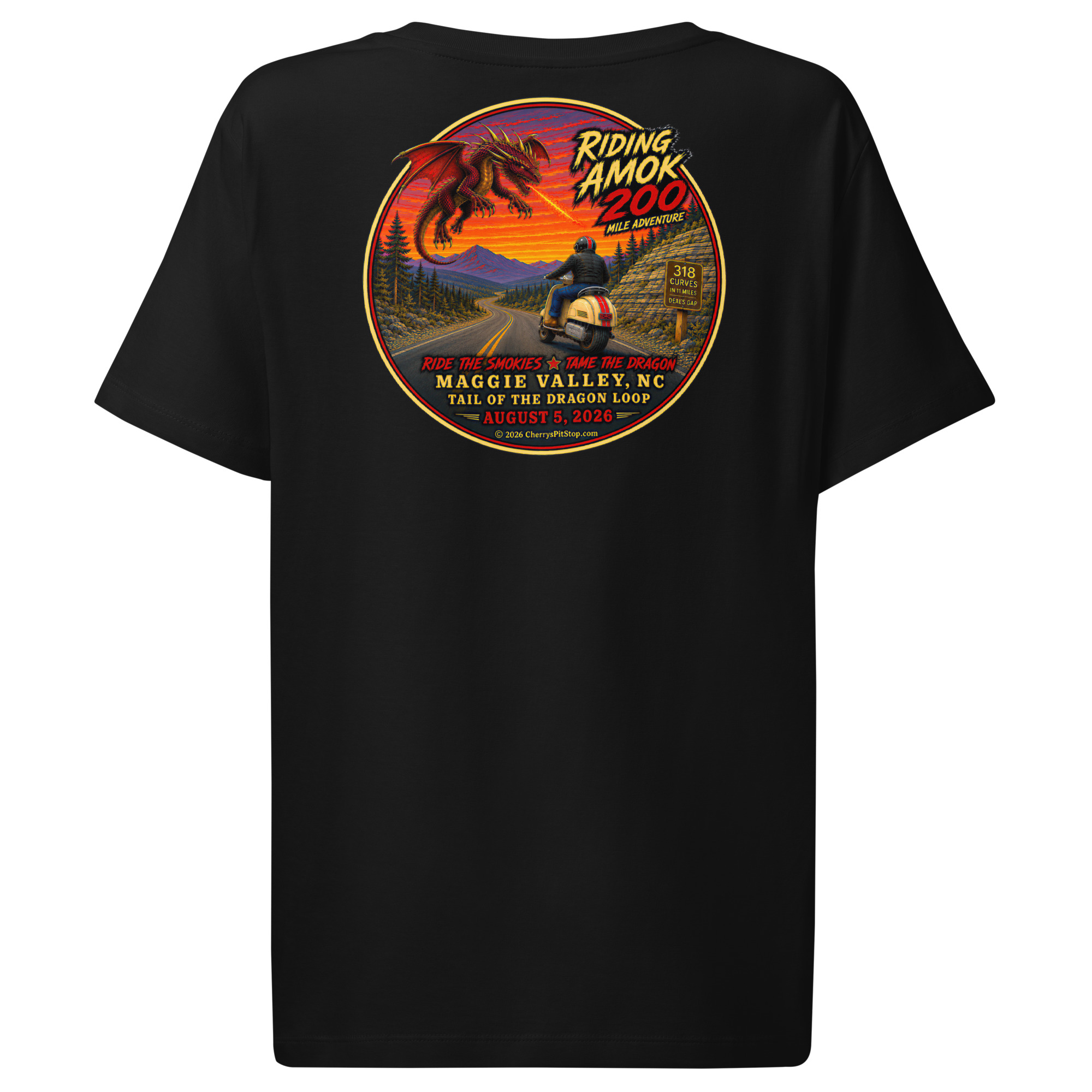 Dragon 200 Women’s Organic Ribbed Neck T-shirt - Image 12
