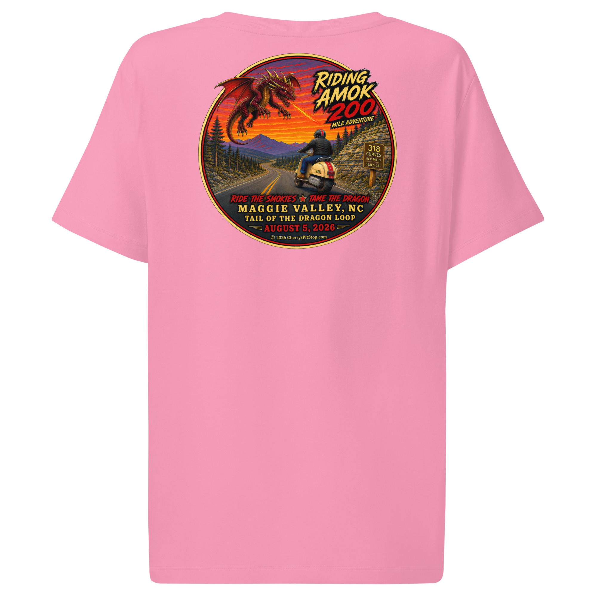 Dragon 200 Women’s Organic Ribbed Neck T-shirt - Image 15