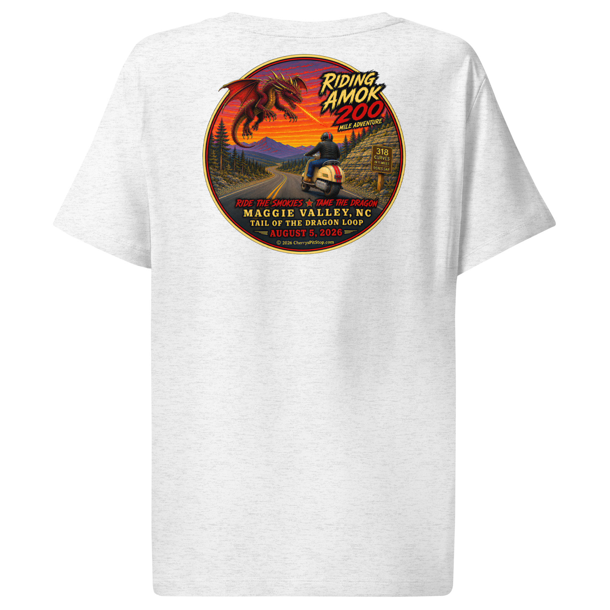 Dragon 200 Women’s Organic Ribbed Neck T-shirt - Image 18