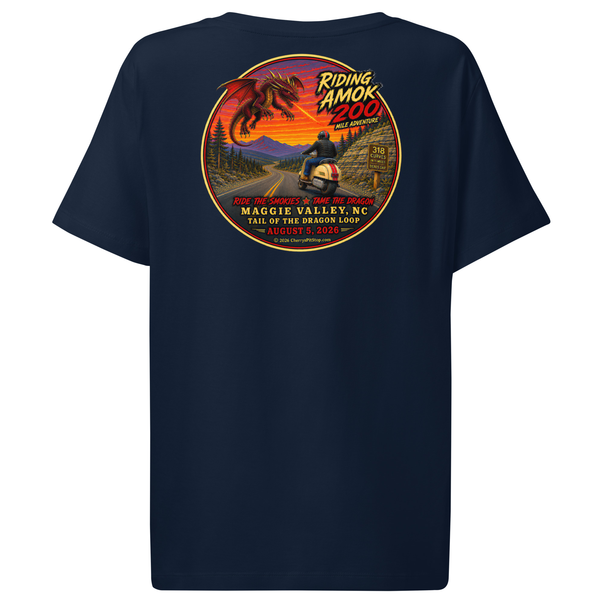 Dragon 200 Women’s Organic Ribbed Neck T-shirt