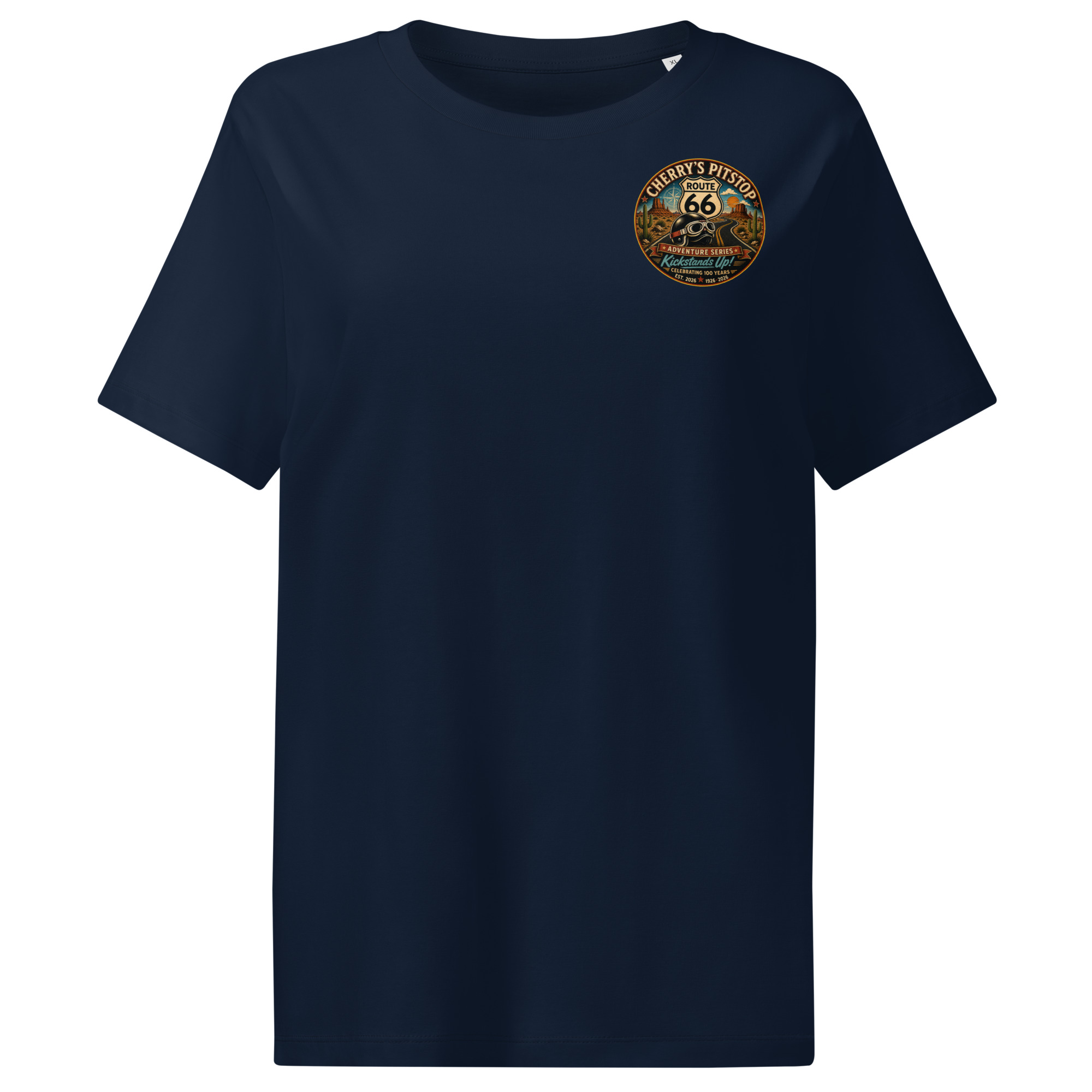 Route 66 Women’s Organic Ribbed Neck T-Shirt - Image 3