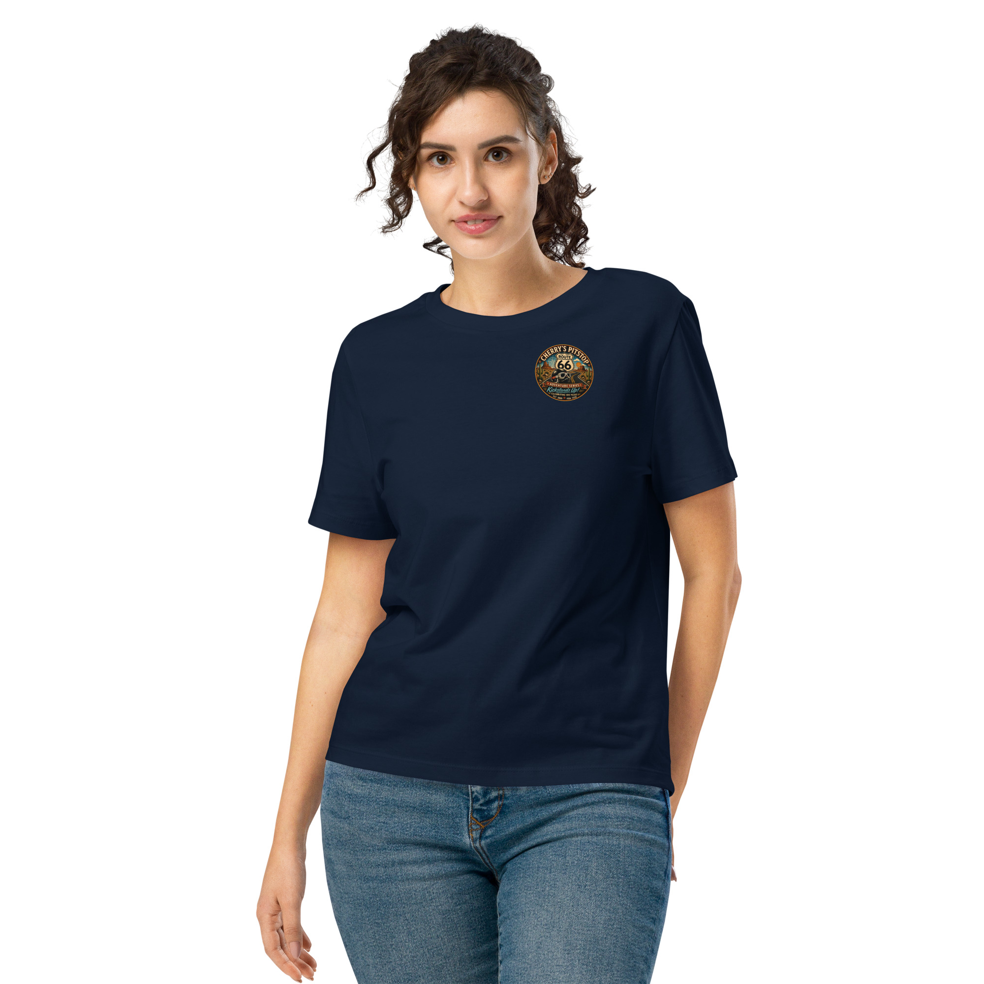 Route 66 Women’s Organic Ribbed Neck T-Shirt - Image 22