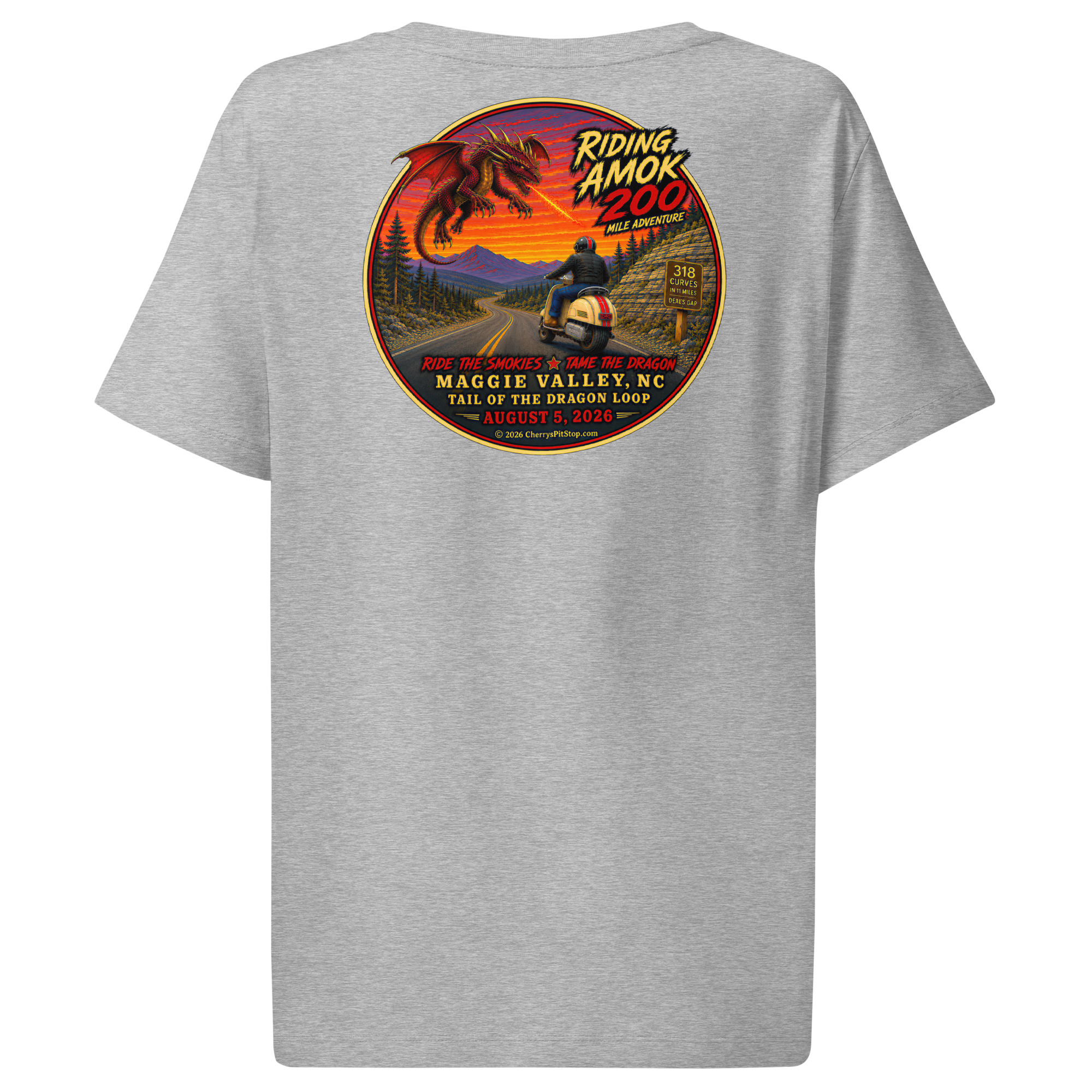 Dragon 200 Women’s Organic Ribbed Neck T-shirt - Image 17