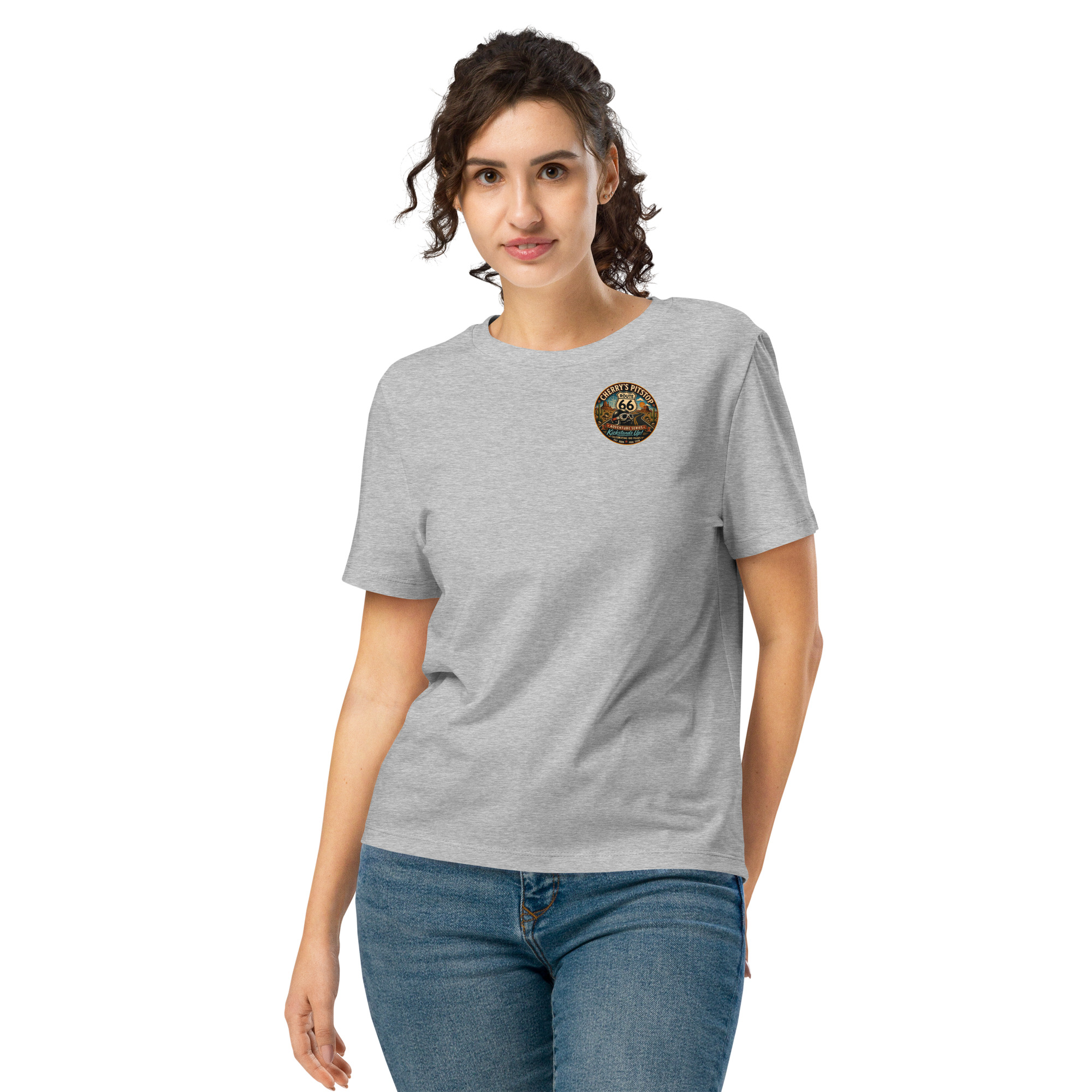 Route 66 Women’s Organic Ribbed Neck T-Shirt - Image 27