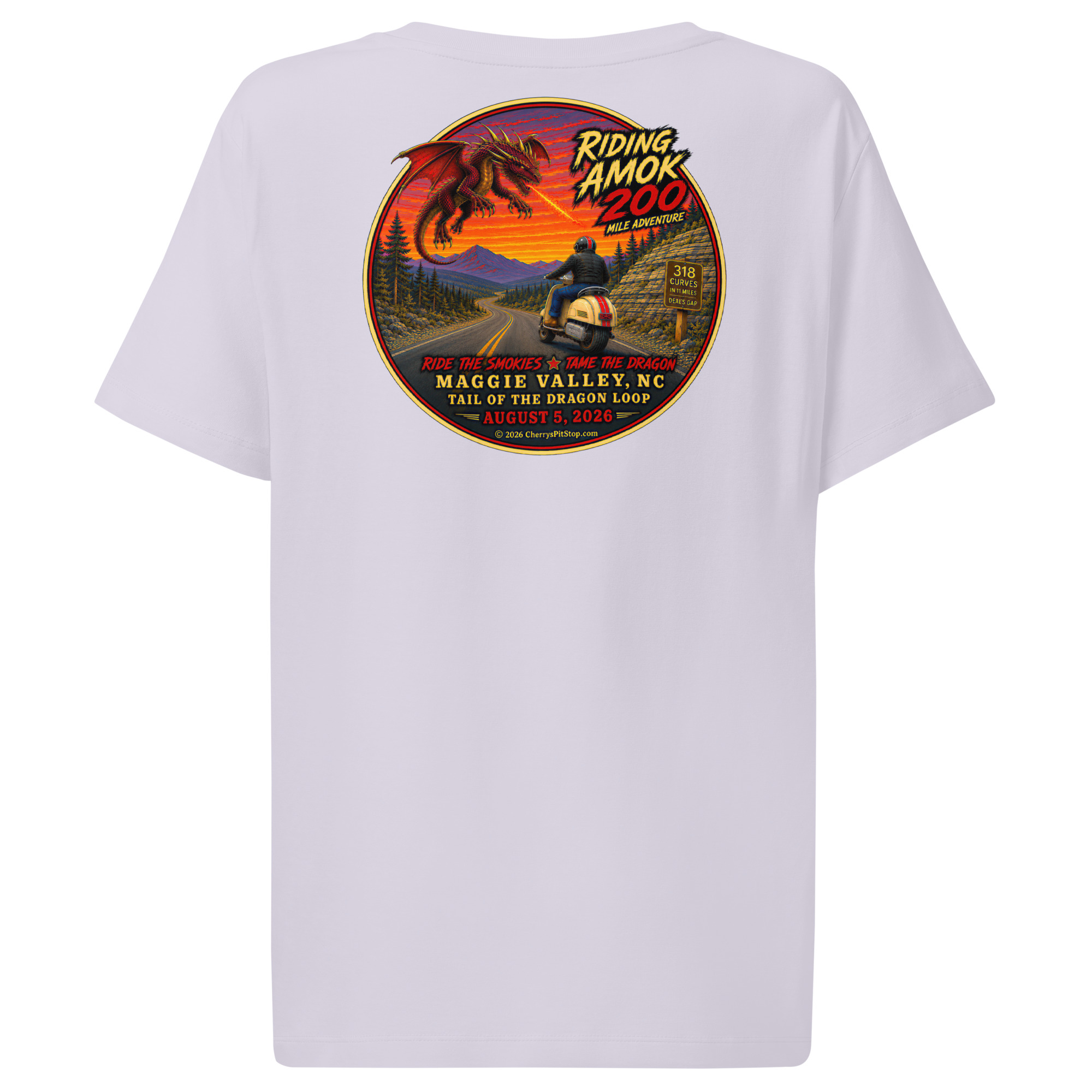 Dragon 200 Women’s Organic Ribbed Neck T-shirt - Image 16