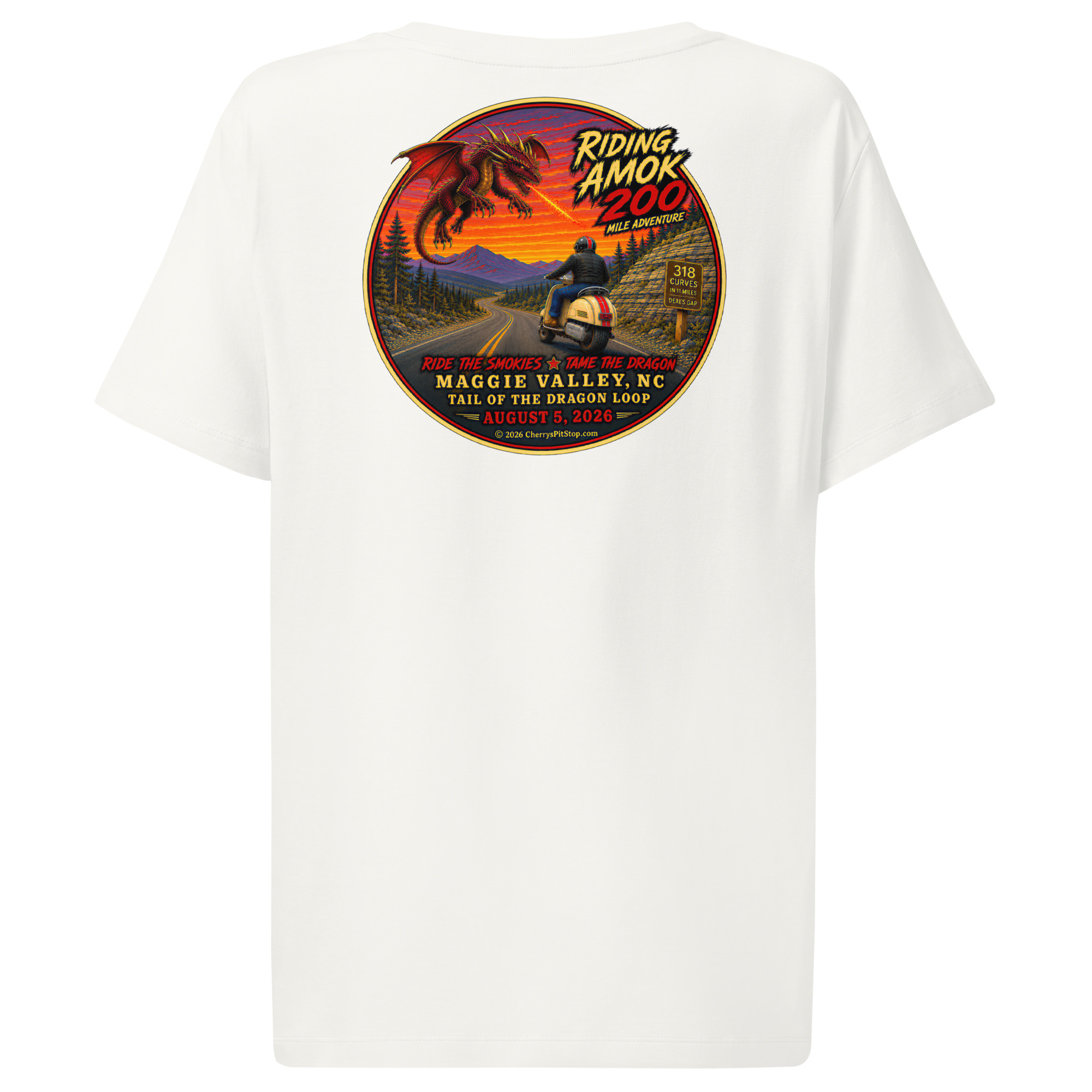 Dragon 200 Women’s Organic Ribbed Neck T-shirt - Image 19