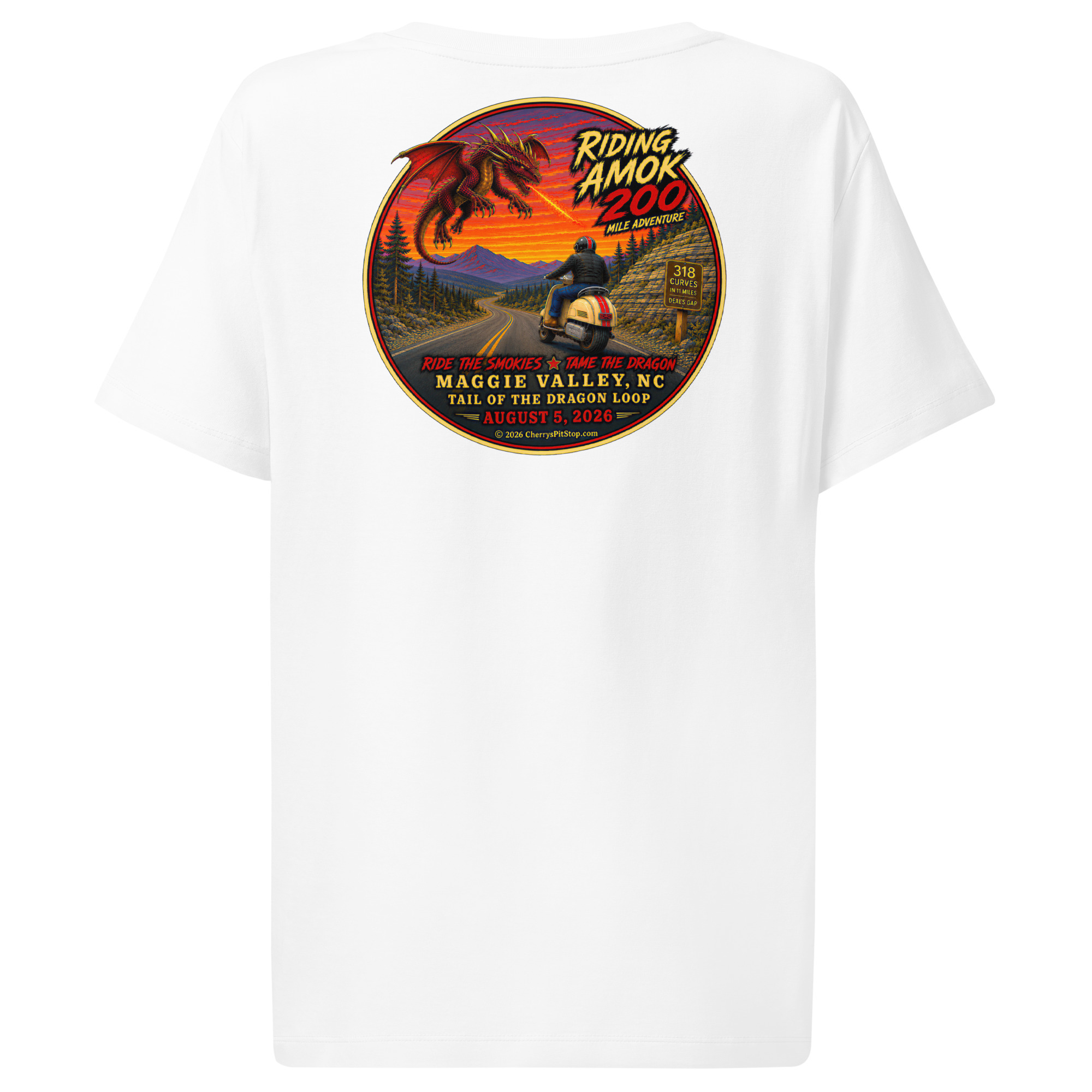 Dragon 200 Women’s Organic Ribbed Neck T-shirt - Image 20