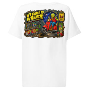 OUTTA-SPACE, We Came to Wrench — Women’s Organic Ribbed-Neck Tee