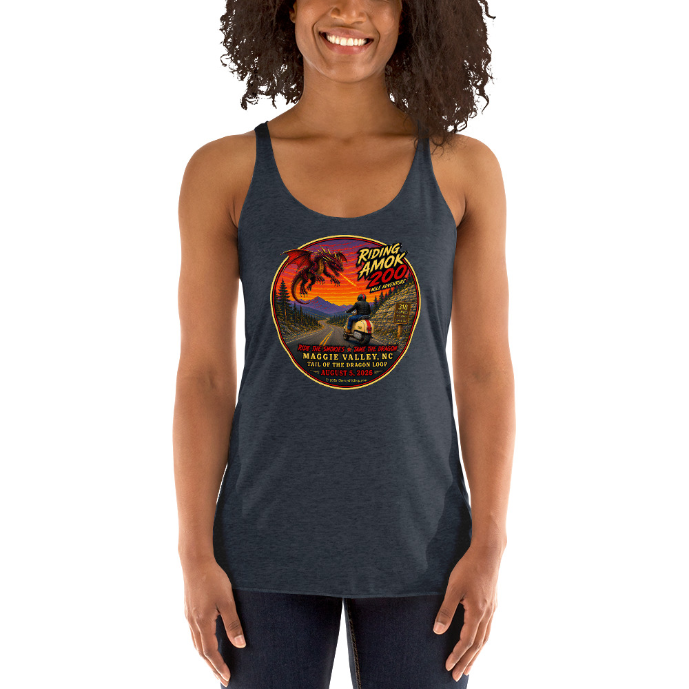 Dragon 200 Women's Tri-Blend Racerback Tank - Image 18
