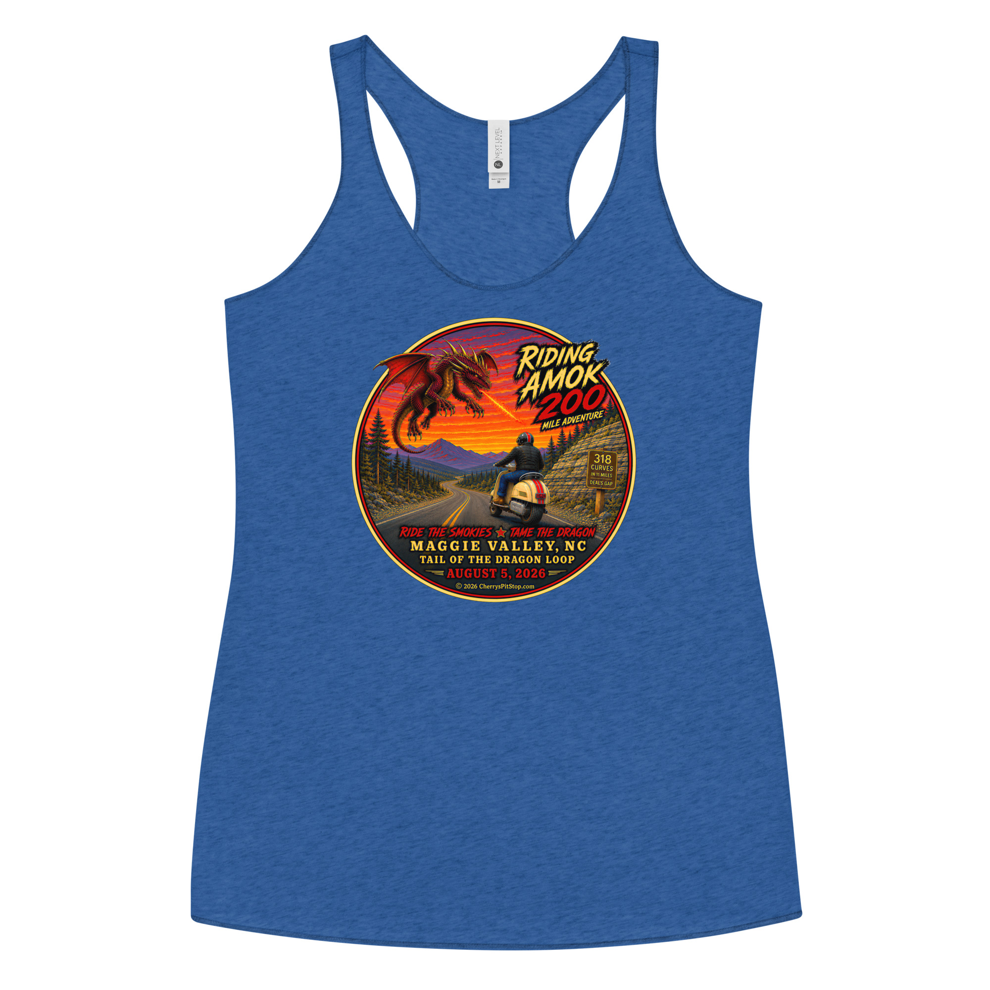 Dragon 200 Women's Tri-Blend Racerback Tank - Image 17