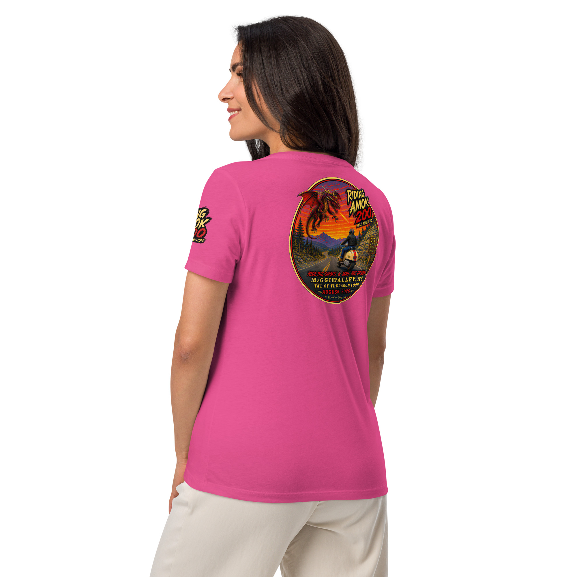Dragon 200 Women’s Relaxed V-Neck T-Shirt - Image 26