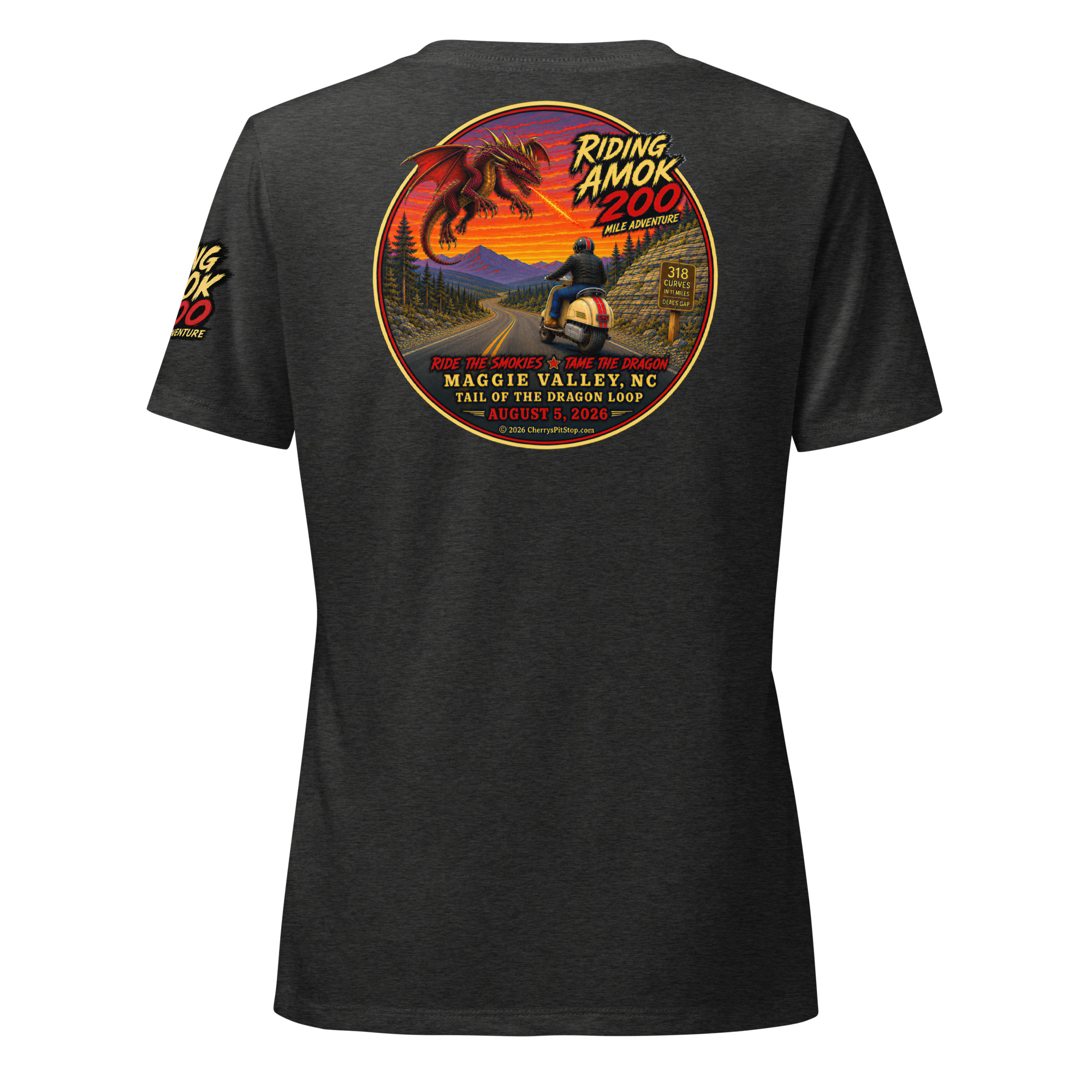 Dragon 200 Women’s Relaxed V-Neck T-Shirt - Image 12