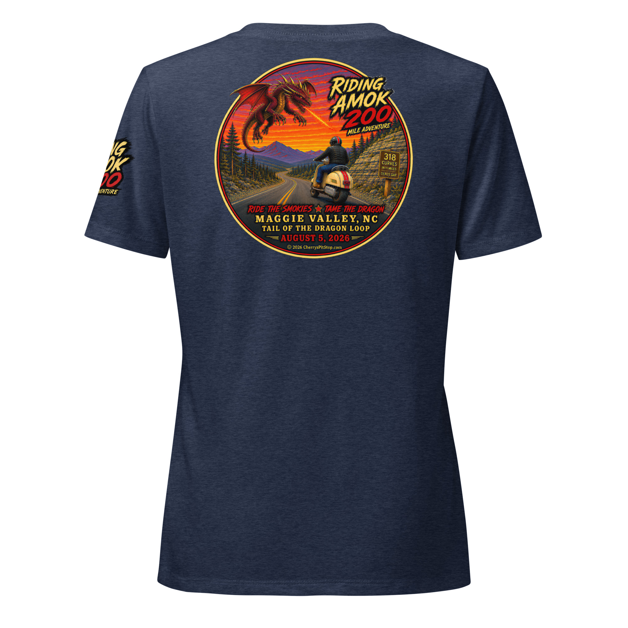 Dragon 200 Women’s Relaxed V-Neck T-Shirt - Image 11