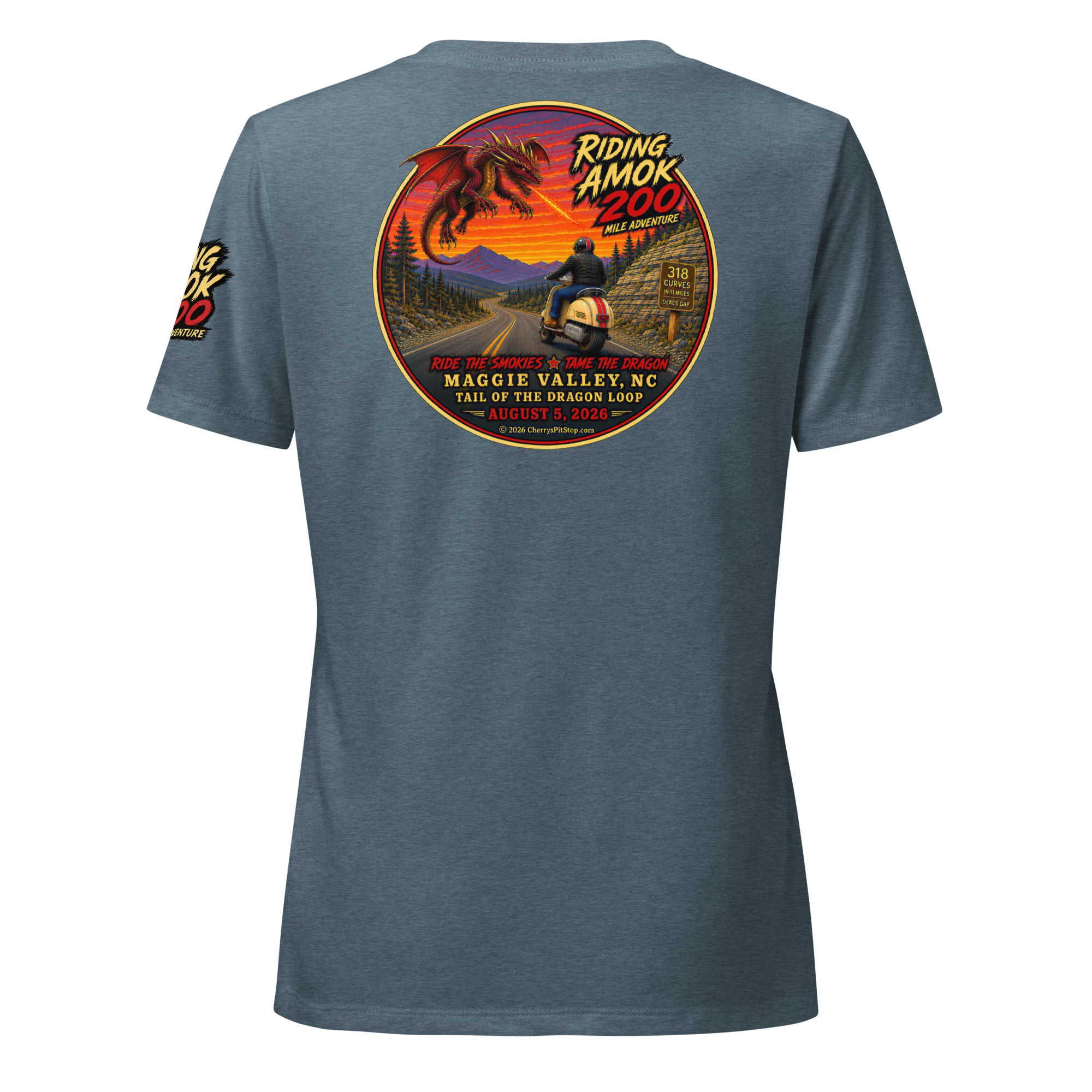 Dragon 200 Women’s Relaxed V-Neck T-Shirt - Image 13
