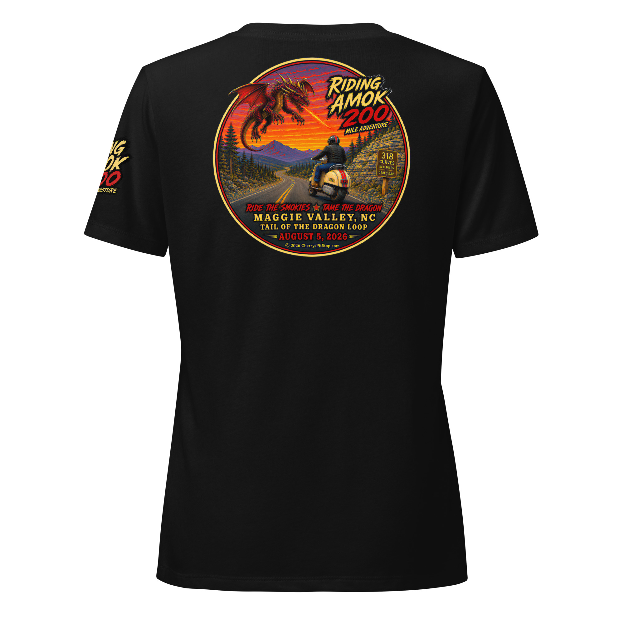 Dragon 200 Women’s Relaxed V-Neck T-Shirt - Image 10