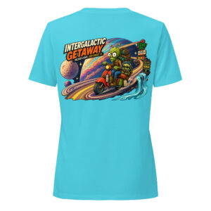 OUTTA-SPACE, Intergalactic Getaway — Women’s Relaxed V-Neck Tee